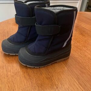 L.L. Bean Kids Navy and Gray Snow Boots